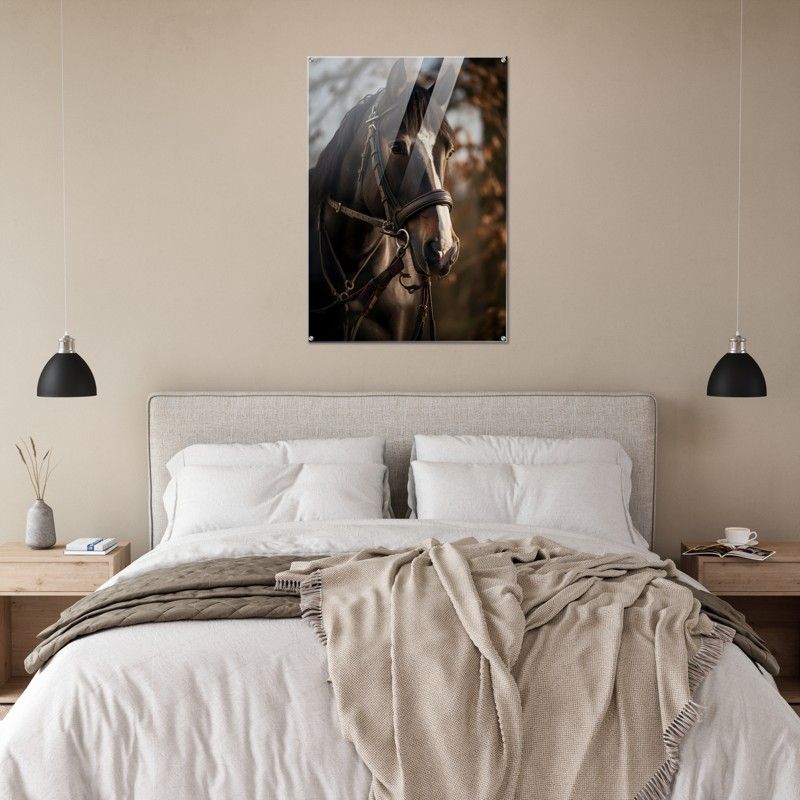 BROWN HORSE FACE GLOSSY ACRYLIC PRINT product image (5)