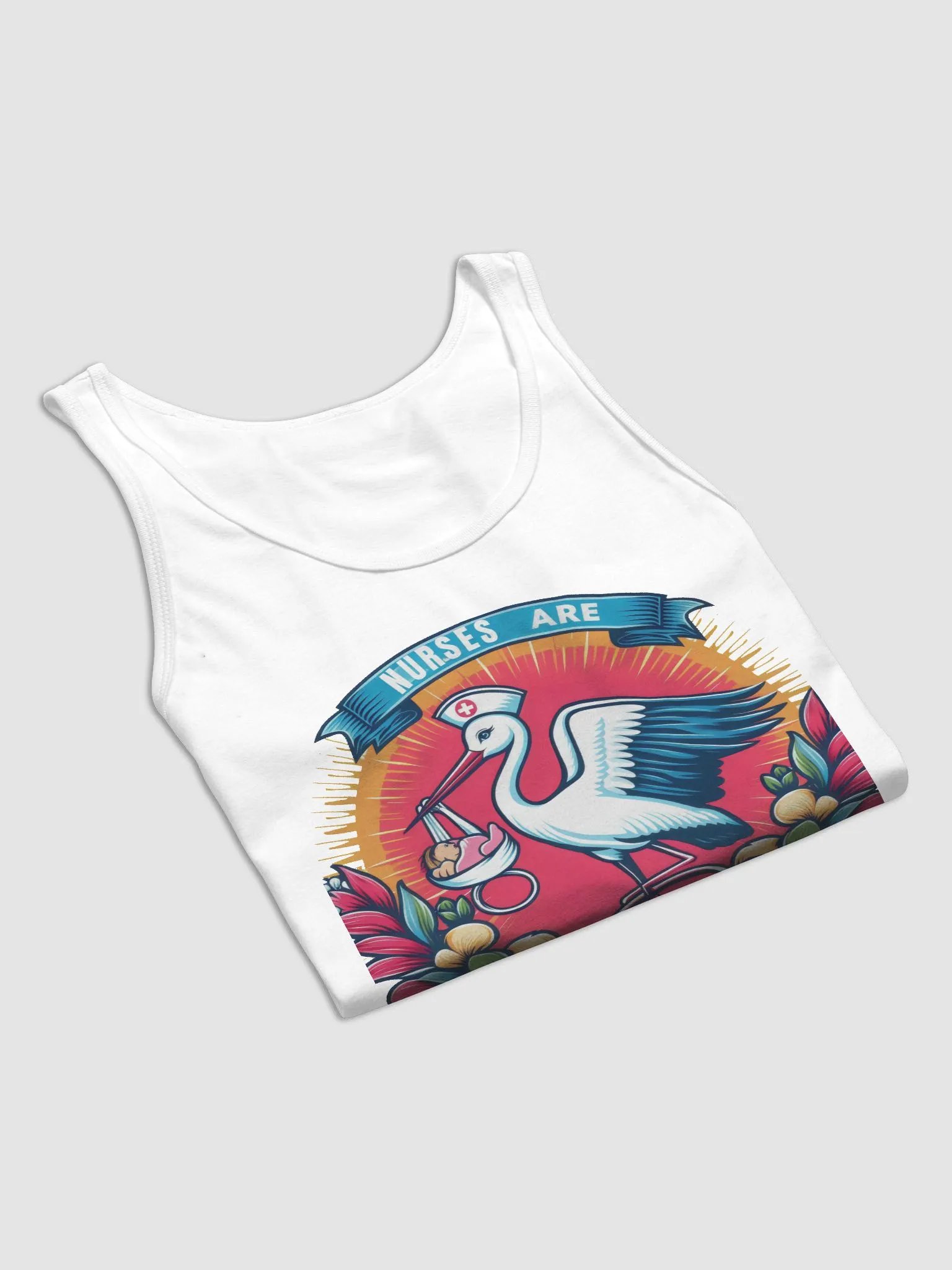 Born to Care Stork Nurse Jersey Tank product image (75)