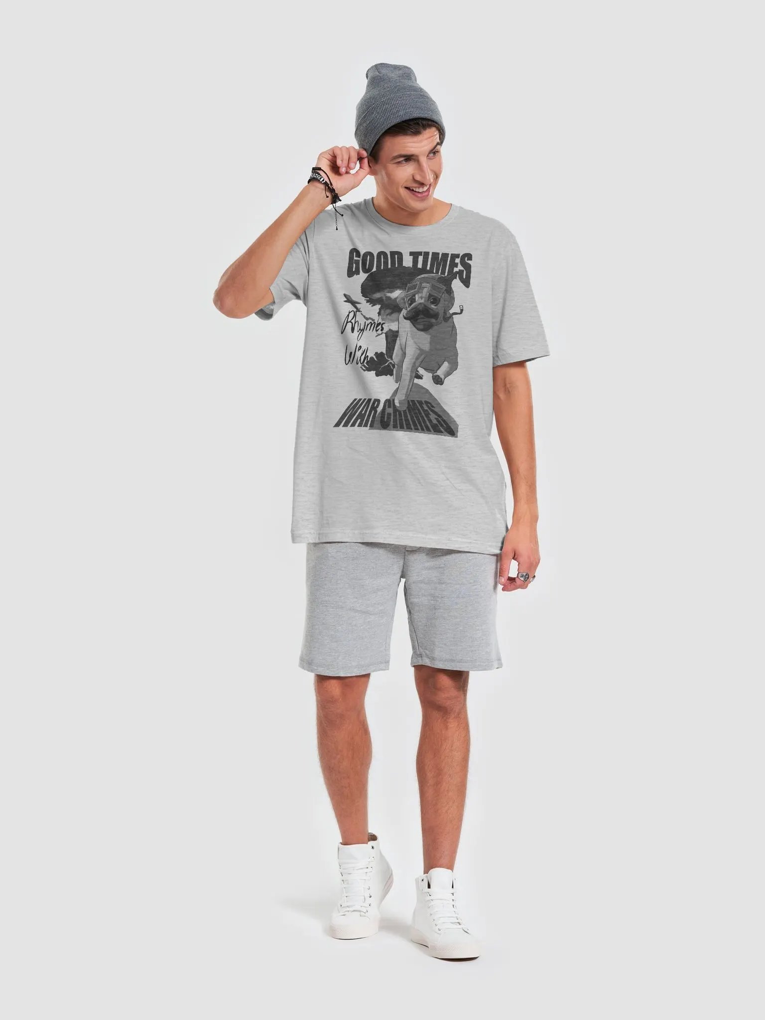 Good Times Rhymes With Warcrimes B&W - T Shirt product image (30)