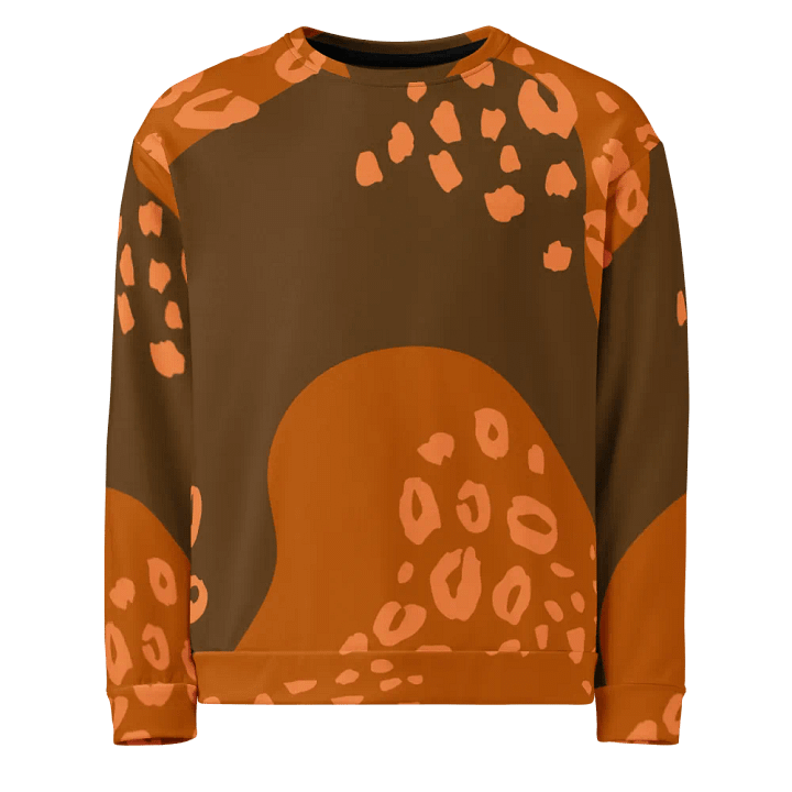 Orange Fluid Leopard All-Over Sweatshirt product image (1)