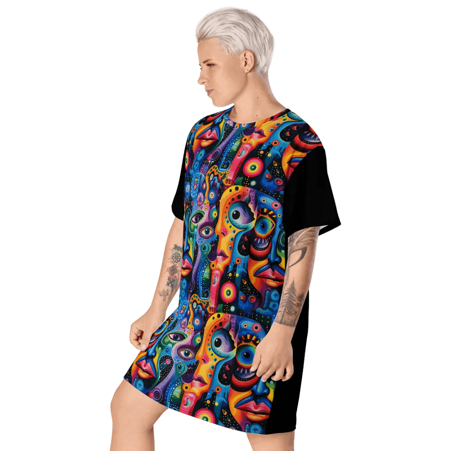 Psychedelic Visions T- Shirt Dress product image (4)