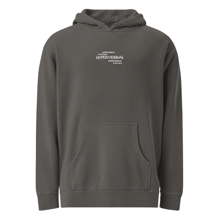HYPERVERBAL bubble (white) pigment dyed hoodie product image (1)
