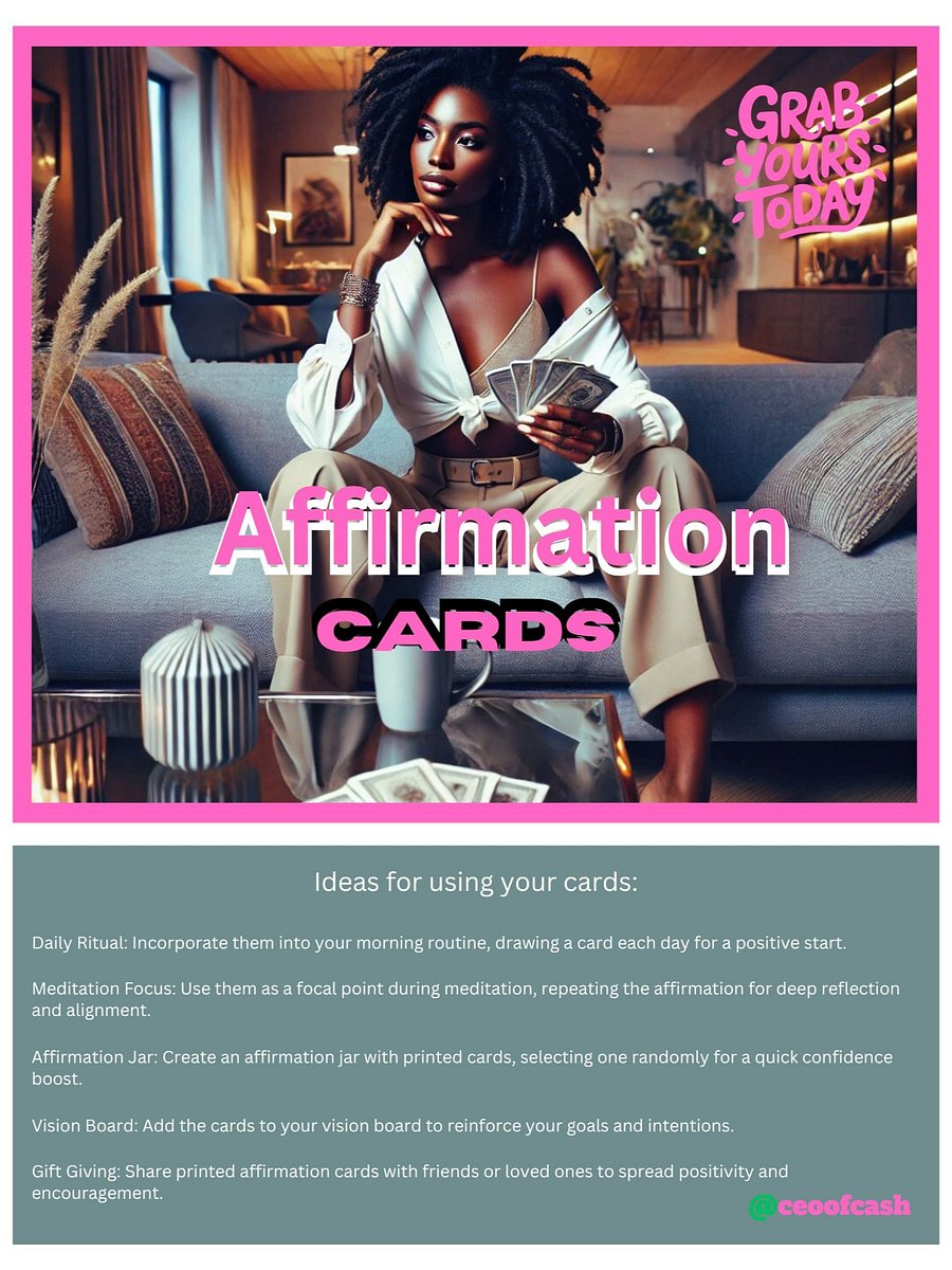 SoulSpeak: 33 Affirmation Cards for Confidence, Clarity & Cash Flow product image (1)