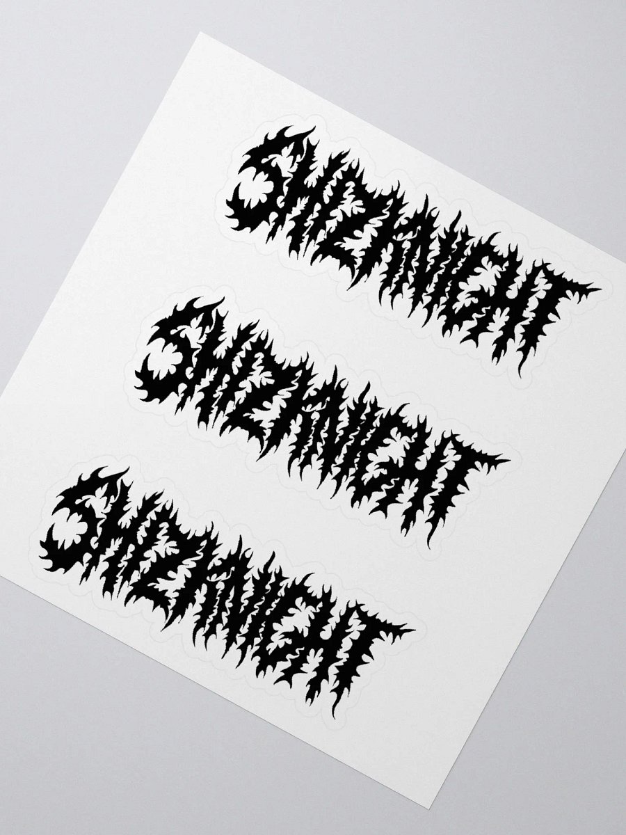 Shizknight Sticker Sheet (Black) product image (2)