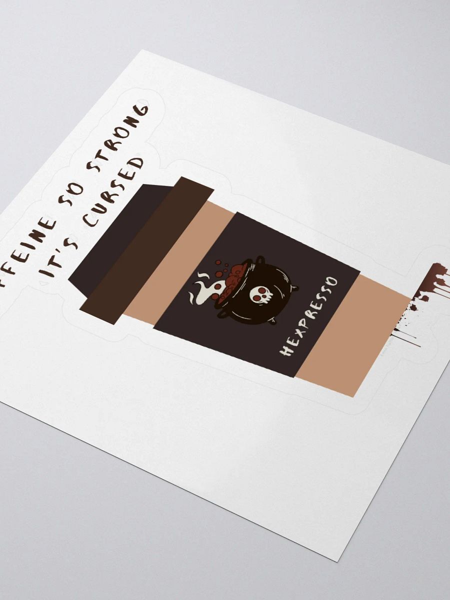 Caffeine So Strong, It's Cursed - Hexpresso Coffee Kiss-Cut Sticker product image (9)