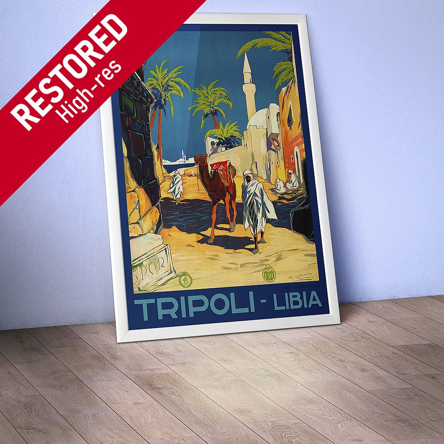 Tripoli, Libya (ENIT, 1930) — retro vintage travel poster, retro travel art, retro travel wall art product image (1)