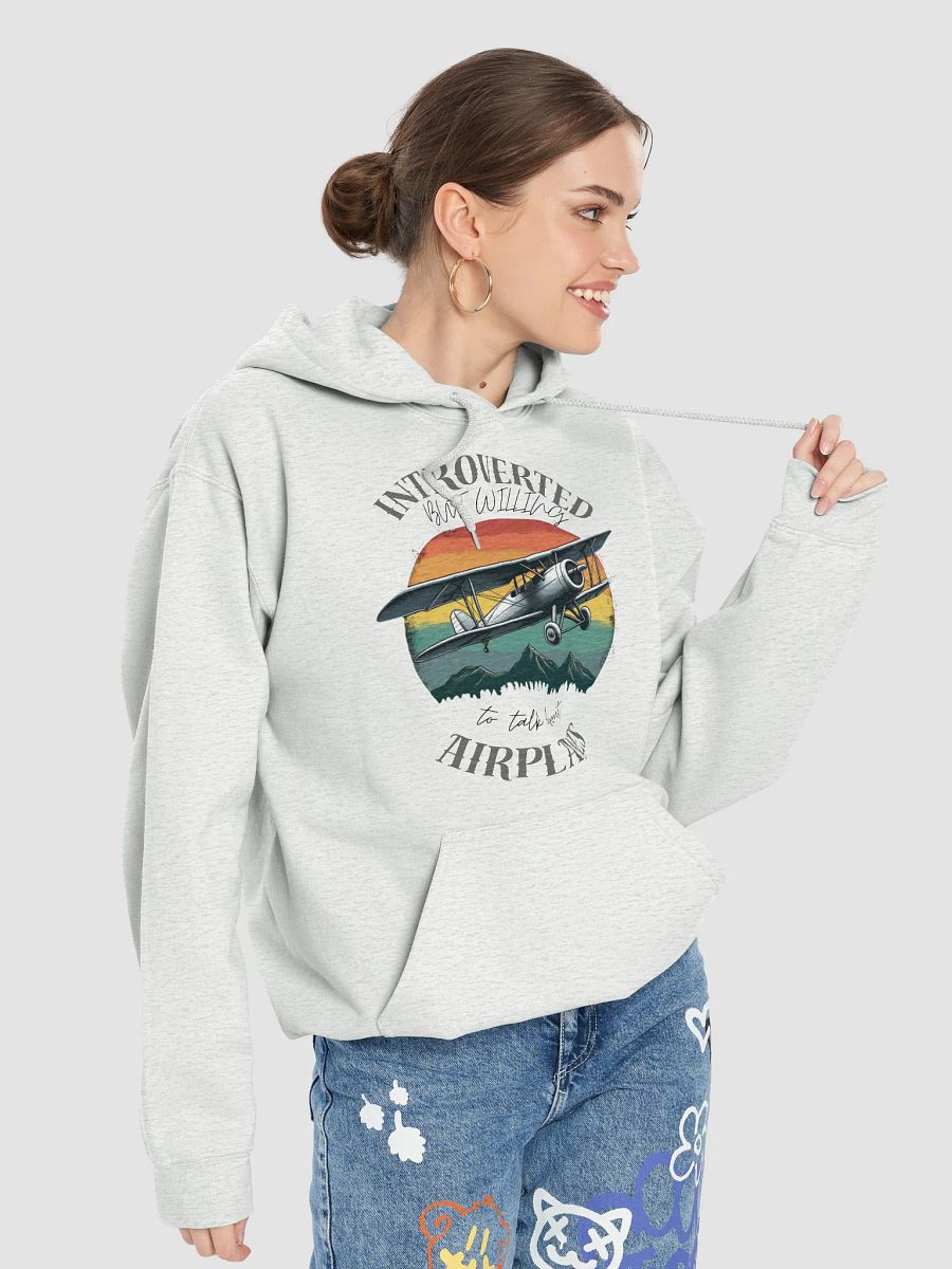 Introverted But willing to talk about airplanes hoodie product image (3)