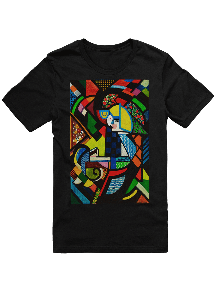 Cubist Abstract T-Shirt Vibrant Geometric Modern Art Design product image (1)