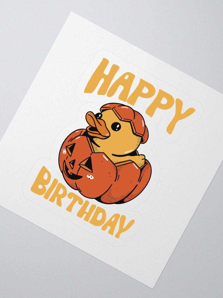 Happy Birthday (Rubber Duck Pumpkin) Sticker product image (2)
