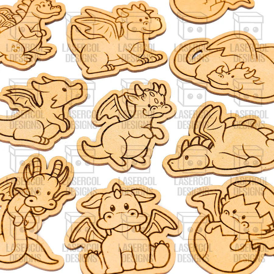 Dragons Paint Kit DIY Cut Outs - Laser Cut Files product image (8)