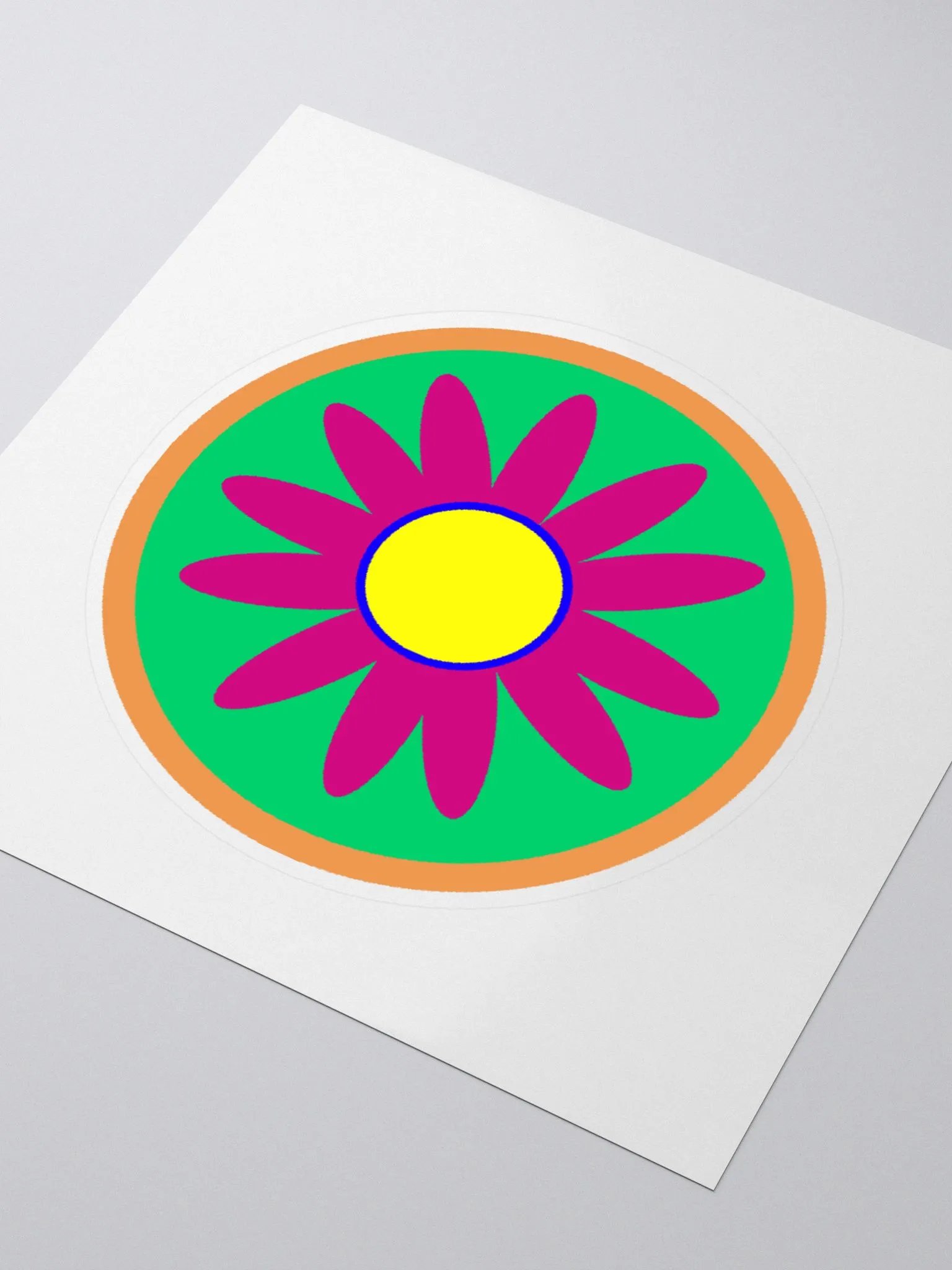 magenta daisy sticker product image (3)
