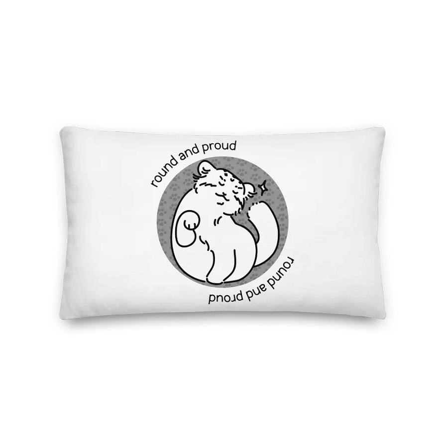 Round and Proud Manul Unlabeled Version - Pillow product image (2)