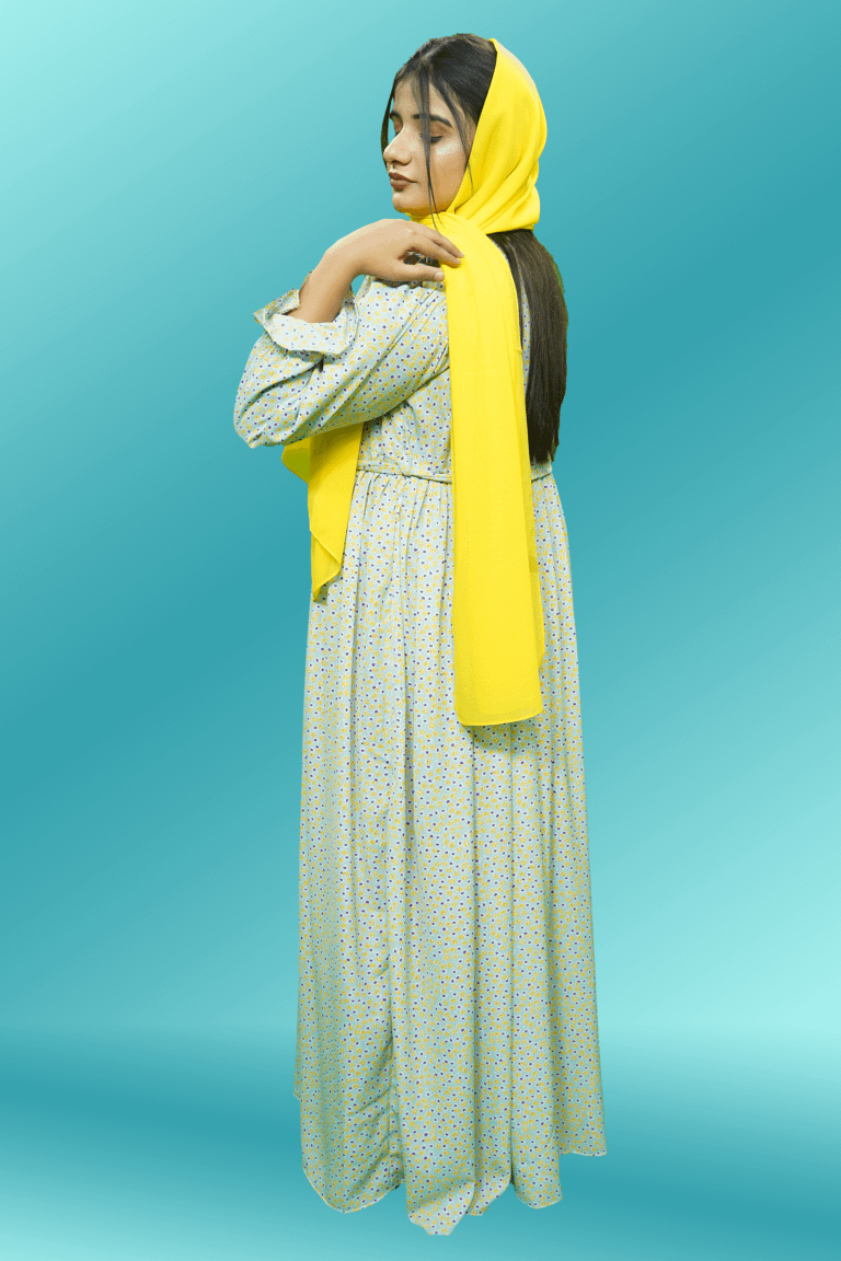 White Floral Maxi Abaya product image (3)