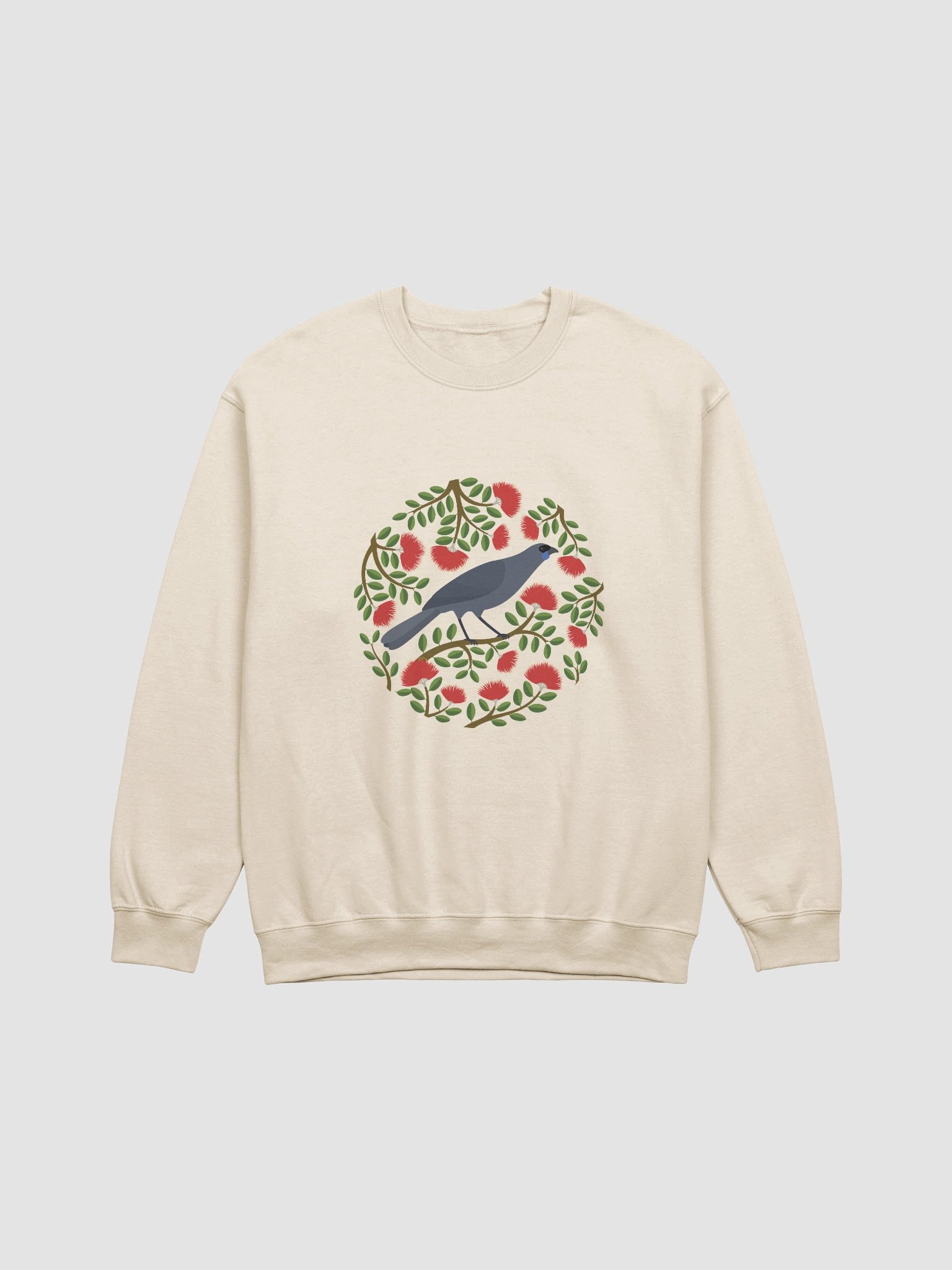 Kōkako in Pōhutukawa – Unisex Adult Sweatshirt product image (1)