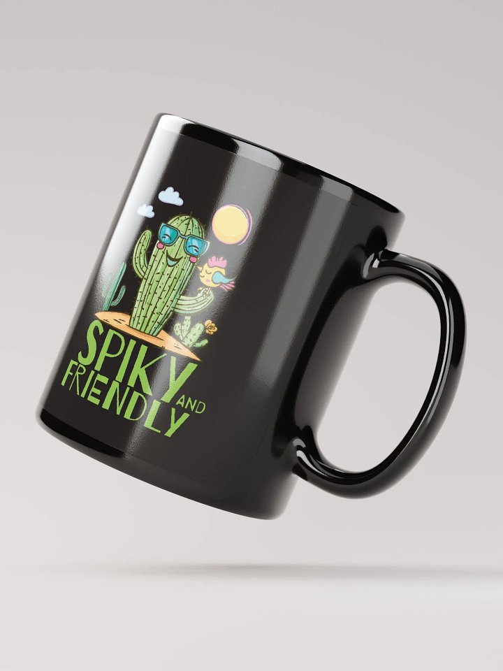 Spiky And Friendly | Black Mug product image (3)
