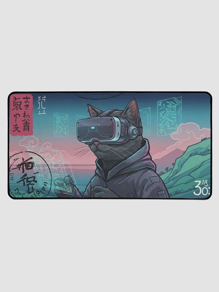 Desk Mat - "hacker Cat" #R2 product image (2)