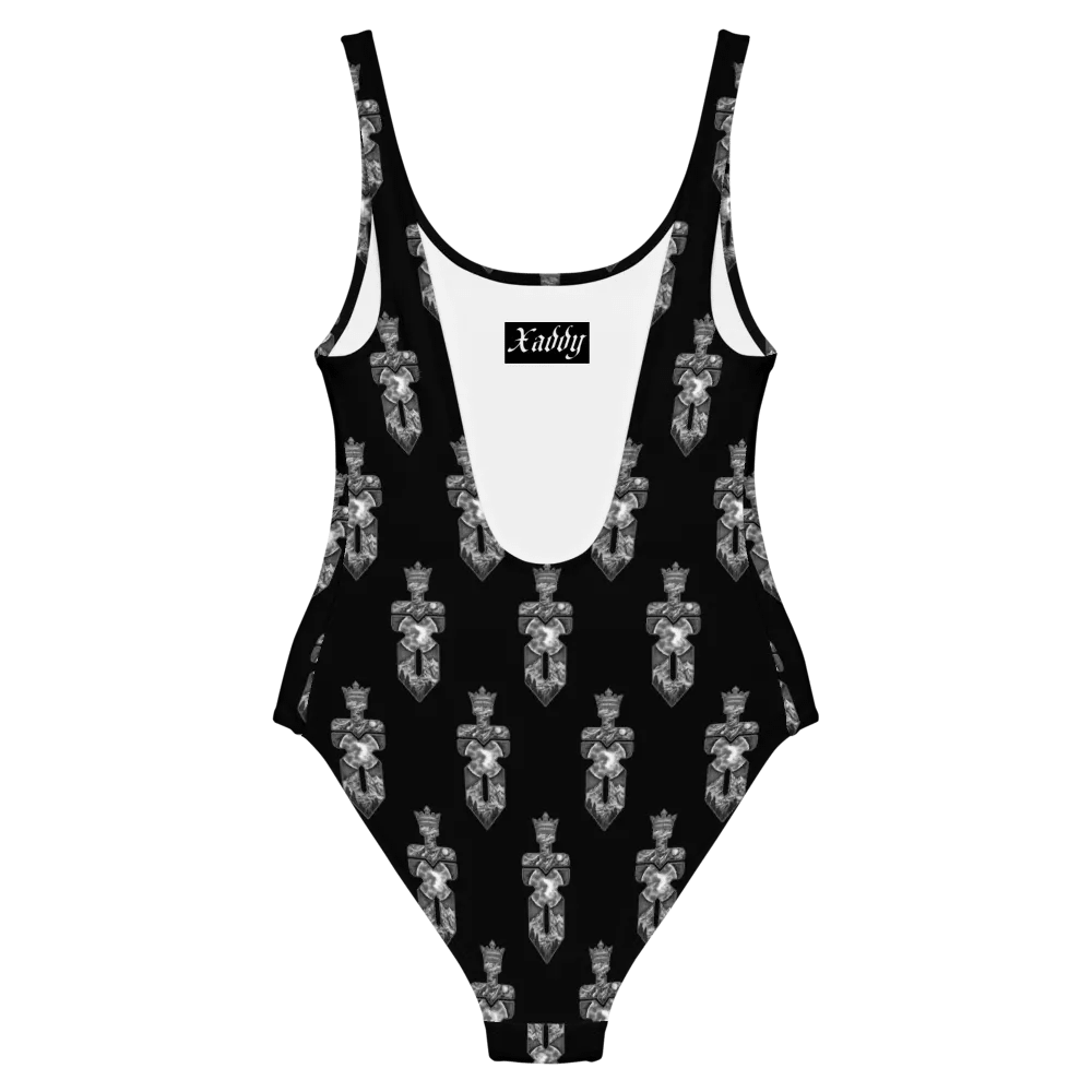 Black and White Logo One Piece Swimsuit - POA product image (6)