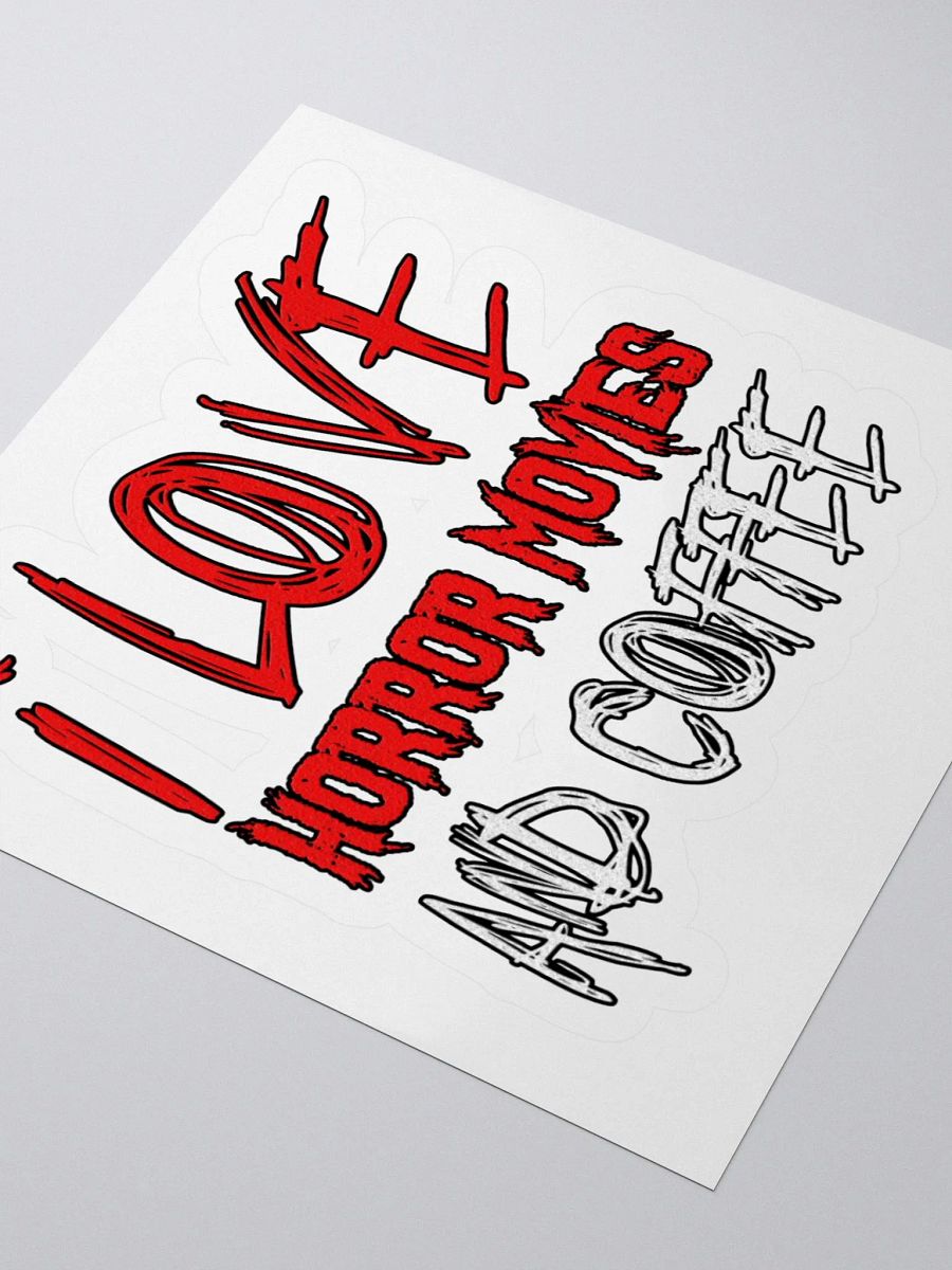I Love Horror Movies And Coffee Sticker product image (3)