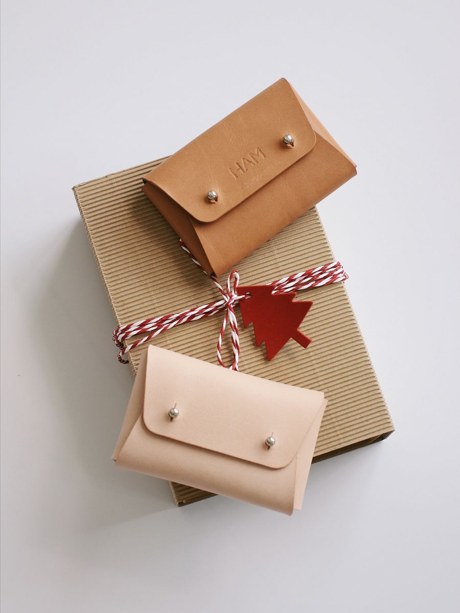 Christmas Gift Vegetable Tanned Leather Cardholder Gift Box Gift Wrapping product image (10)