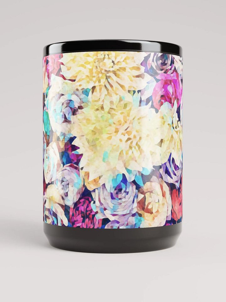 Abstract Graphic | Black Coffee Mug | Mixed Blooms Floral product image (2)