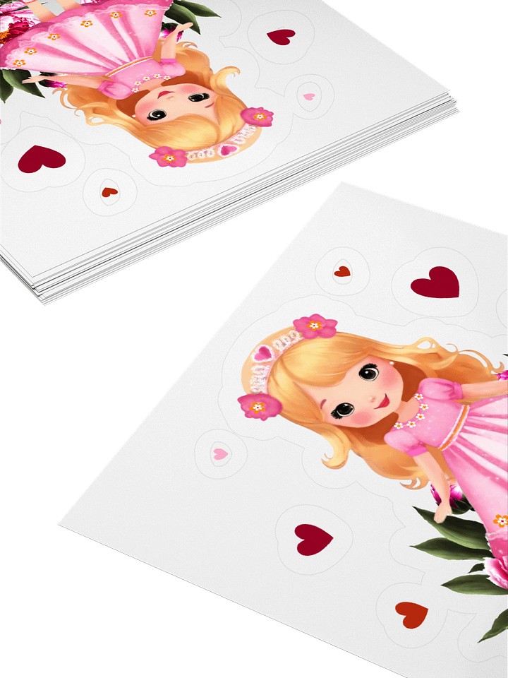Blonde Princess Kiss Cut Stickers product image (1)