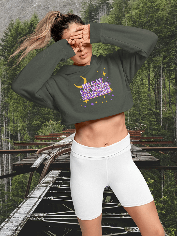 Cordyceps Propaganda fleece crop hoodie product image (1)