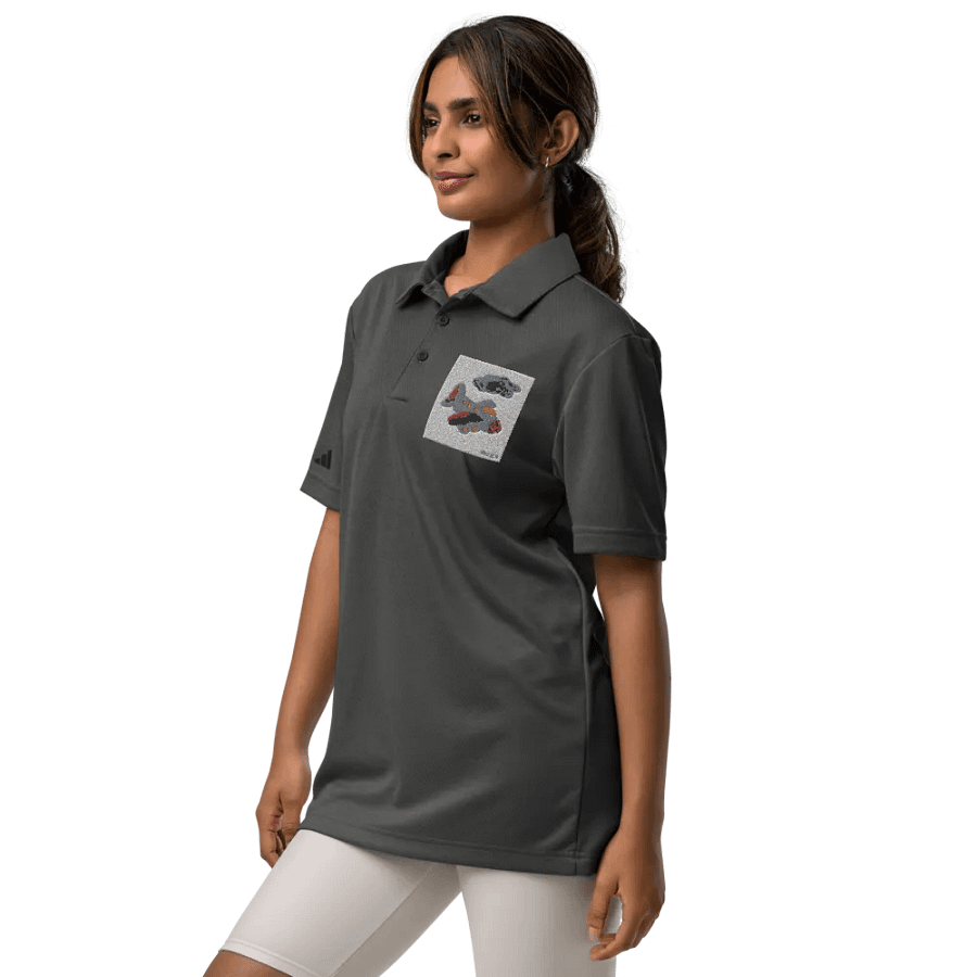 Kid Airplane (Adidas Space-Dyed Polo Shirt) product image (3)