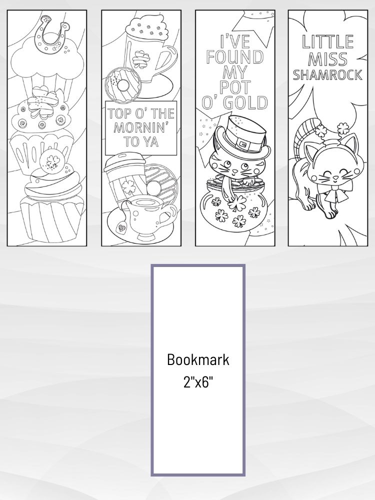 Printable St. Patrick’s Day Coloring Bookmarks - 2