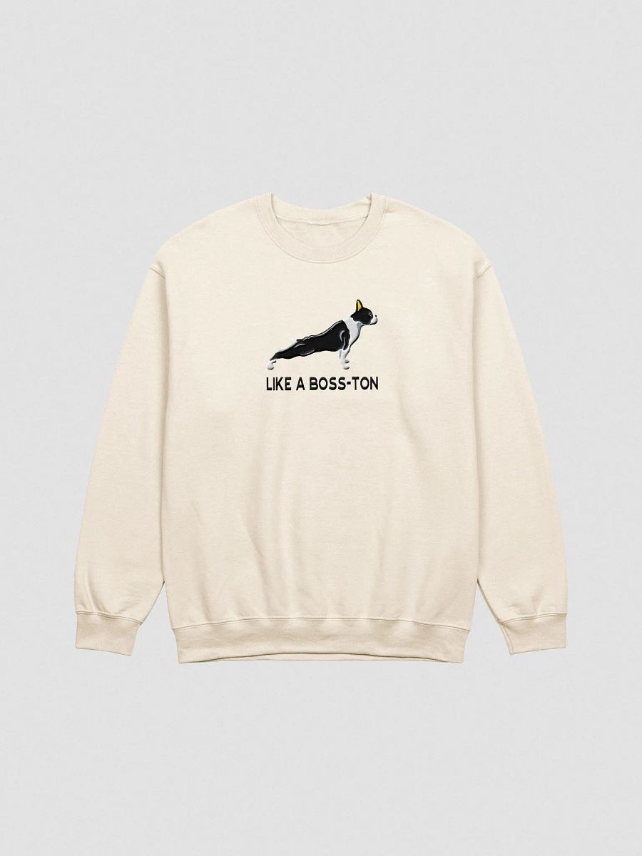 Like a Boss-ton Sweatshirt (Embroidered) of a Boston Terrier product image (4)