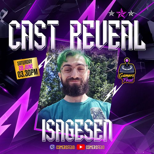 Saturday @ 3:30pm EDT ill be part of the FaceOff event for @gamersfeud 
 

Lets see if I stick to getting last place like mos...