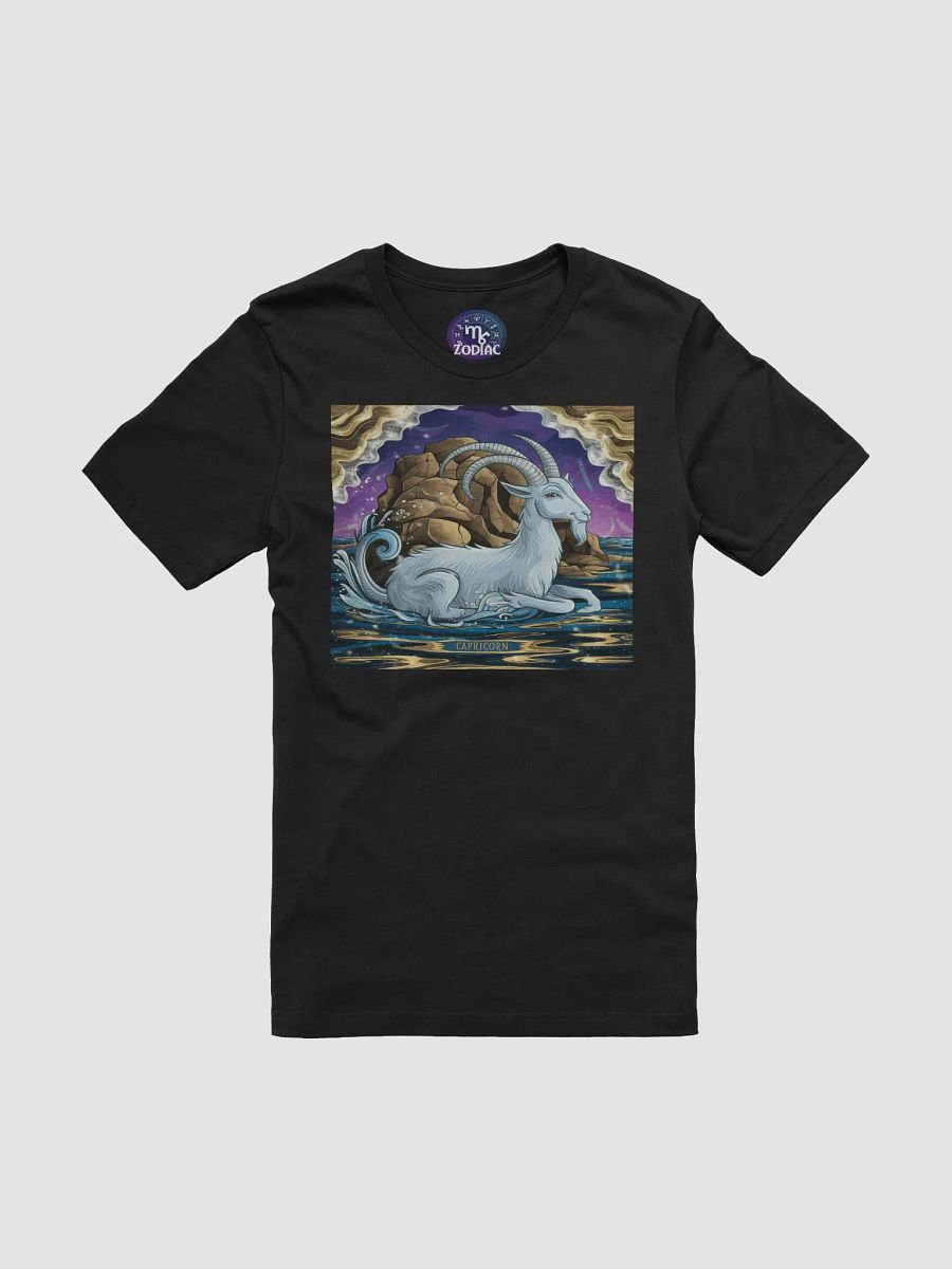 Exclusive Capricorn Zodiac T-Shirt - Unisex Astrology Gift with Enchanted Sea-Goat and Cosmic Design product image (3)