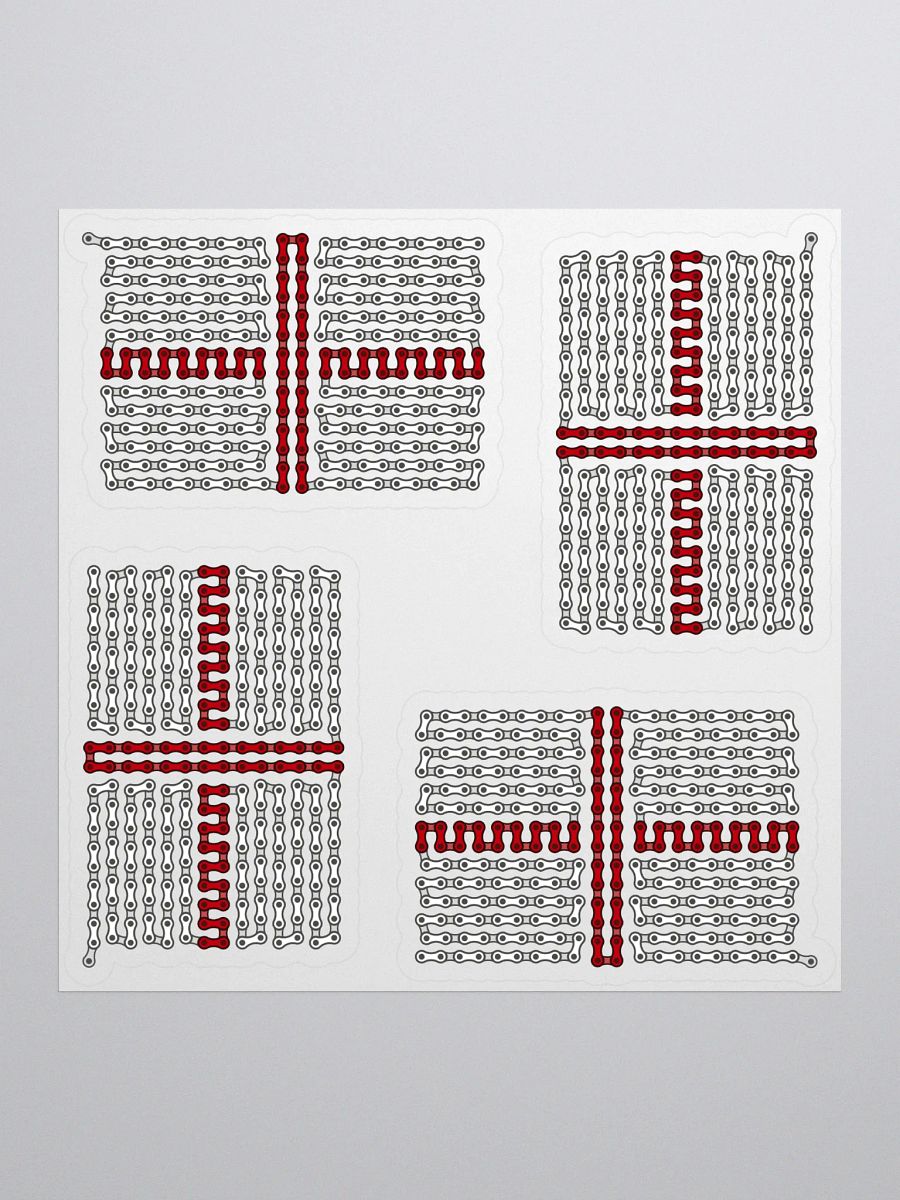 England Bike Chain Flag Sticker 4 Pack product image (1)