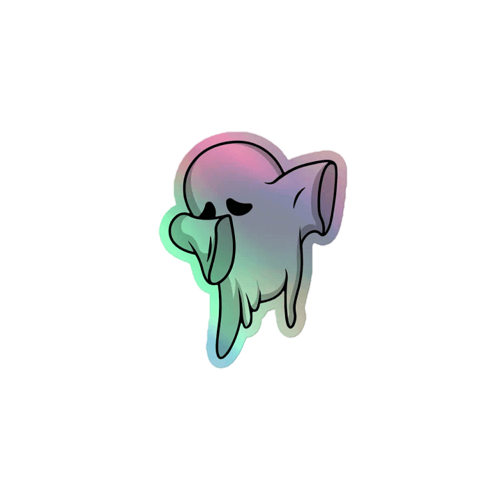 Whimsical Ghost Holographic Sticker Set product image (1)