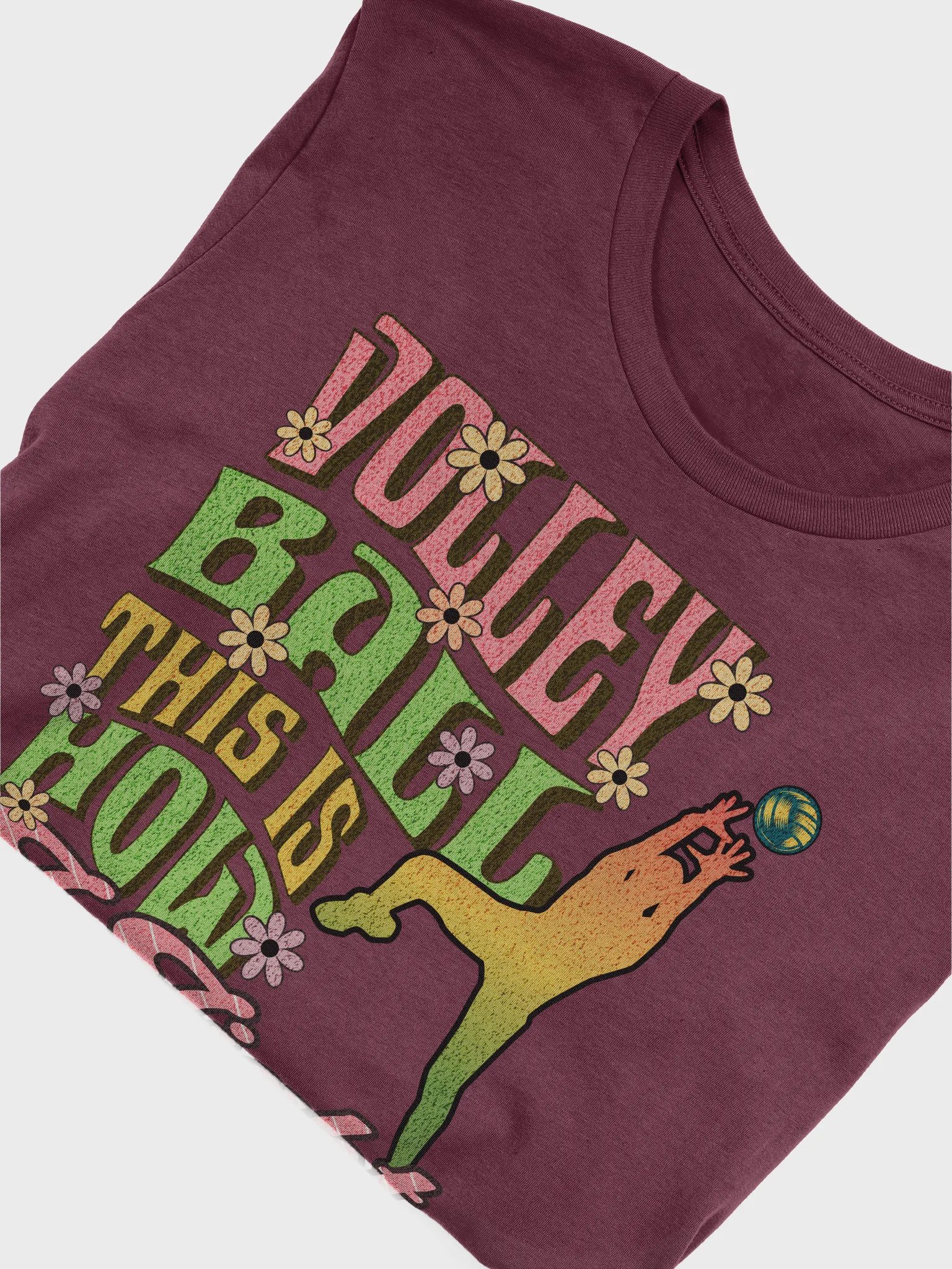 This Is How I Fight Volleyball Floral Tee product image (3)