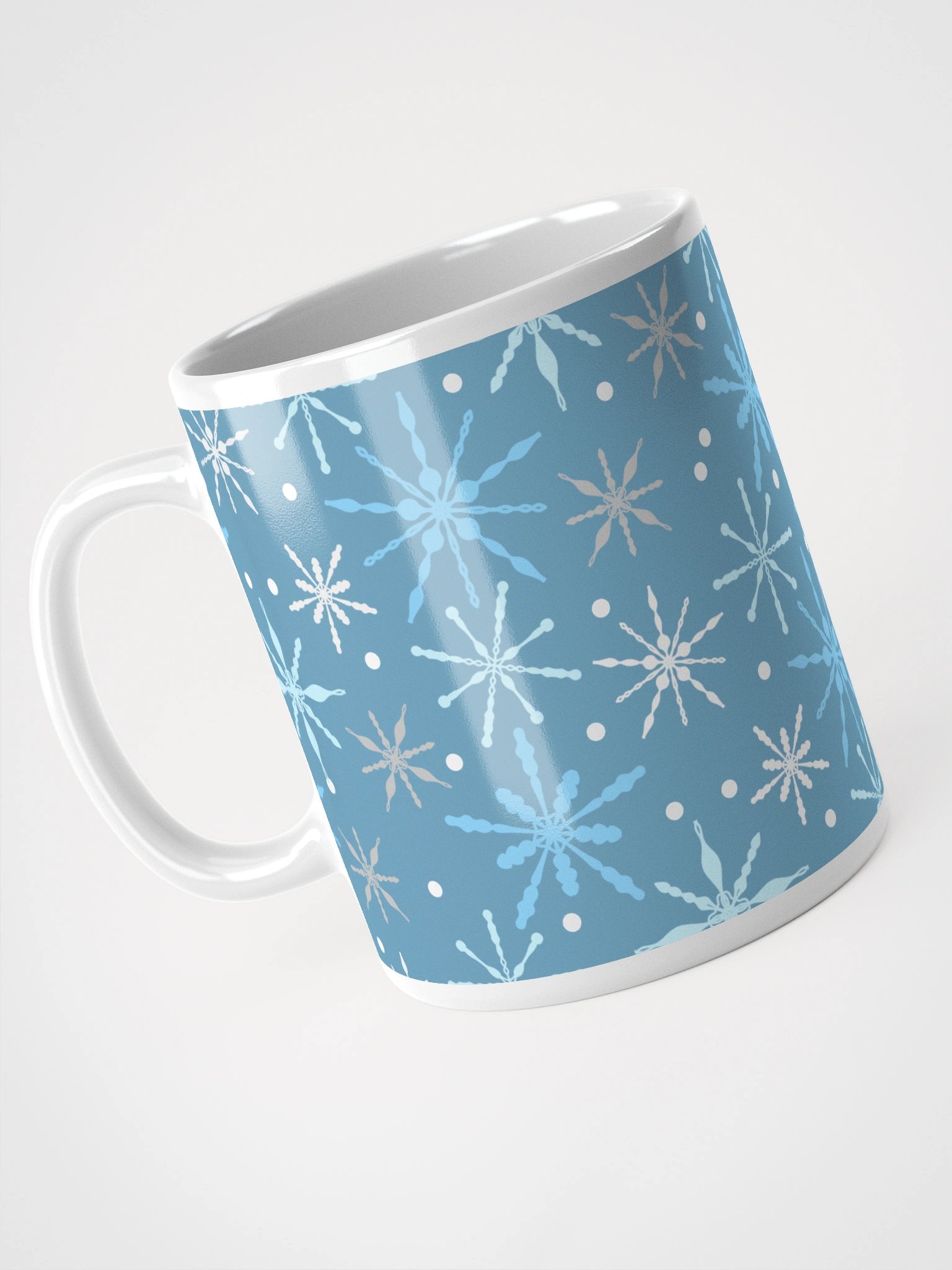Snowflakes Pattern Mug in Light Blue product image (5)