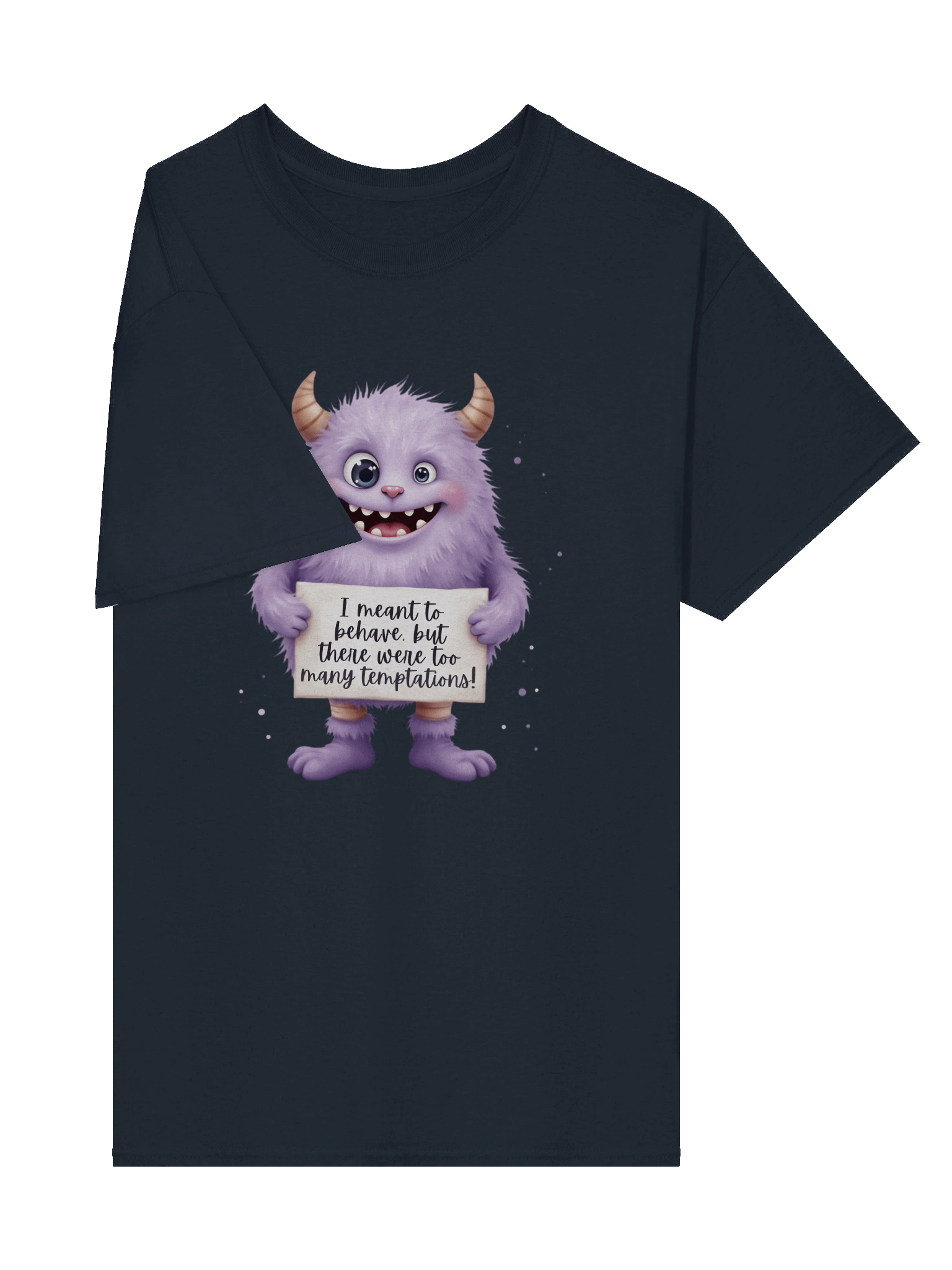 Purple Monster "Too Many Temptations" Sarcastic Tee | Funny Confession Shirt for Women | Relatable Humor Apparel product image (8)