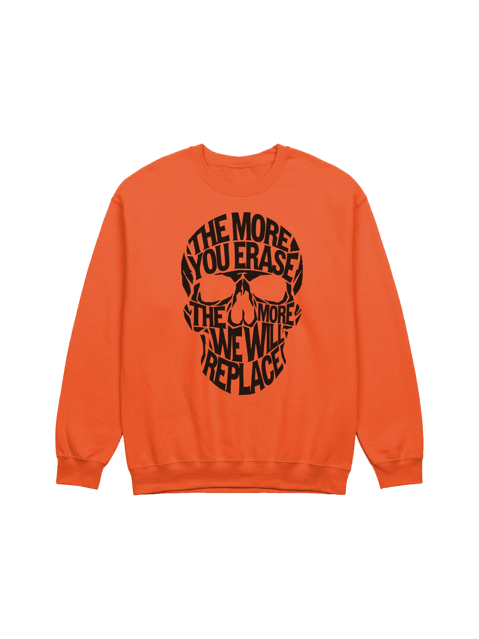 THE MORE YOU ERASE Skull Graphic Sweatshirt Black product image (7)