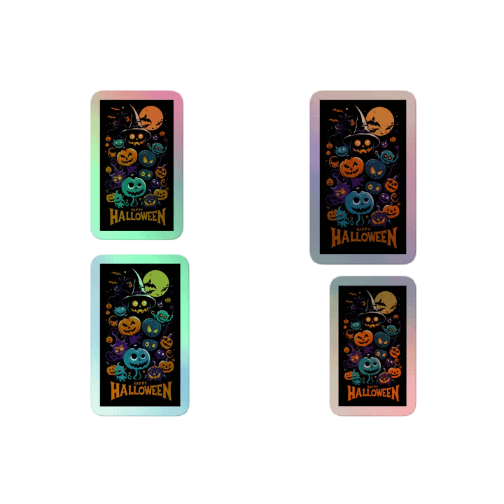 Retro Happy Halloween Holo Stickers product image (2)