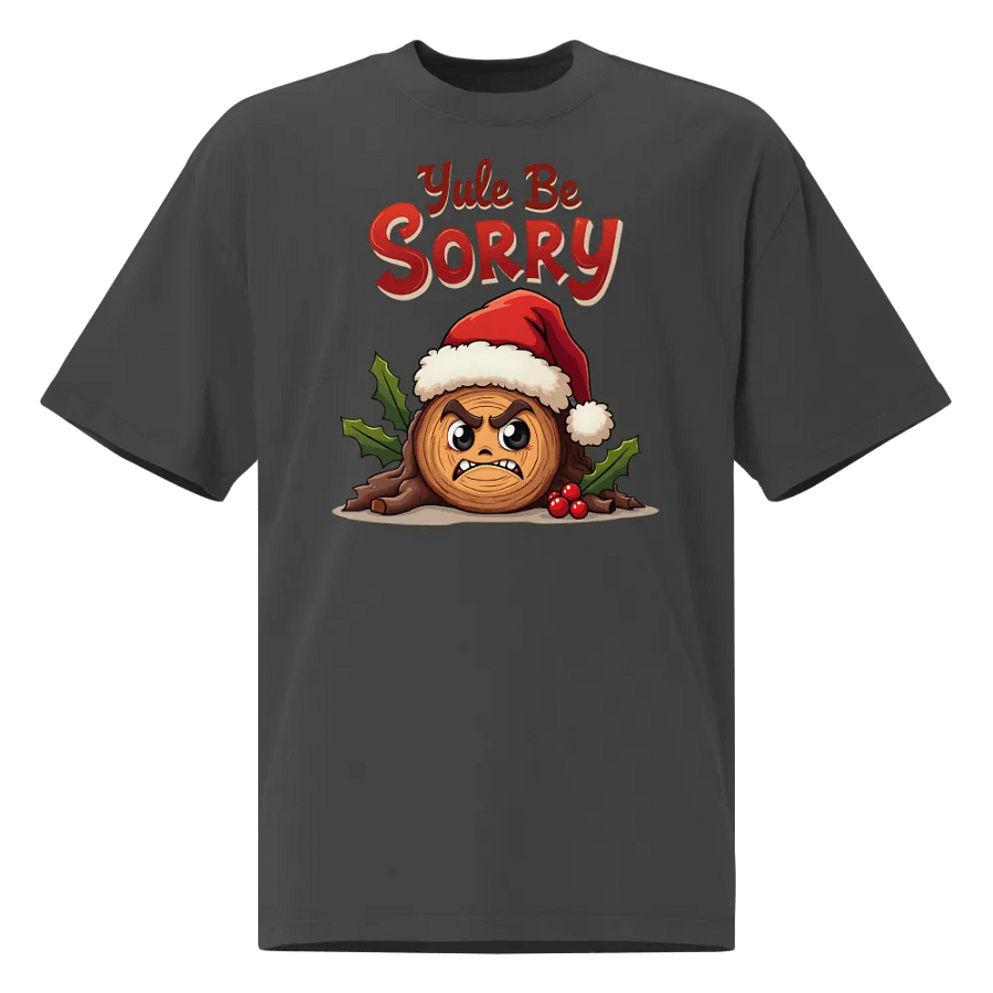 Angry Yule Log Oversized Tee product image (1)
