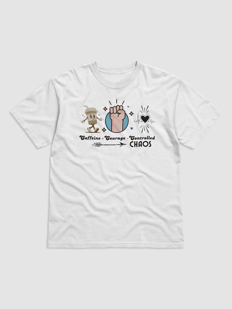 Caffeine, Courage, & Controlled Chaos Parkinson Comfort Colors T-shirt product image (30)