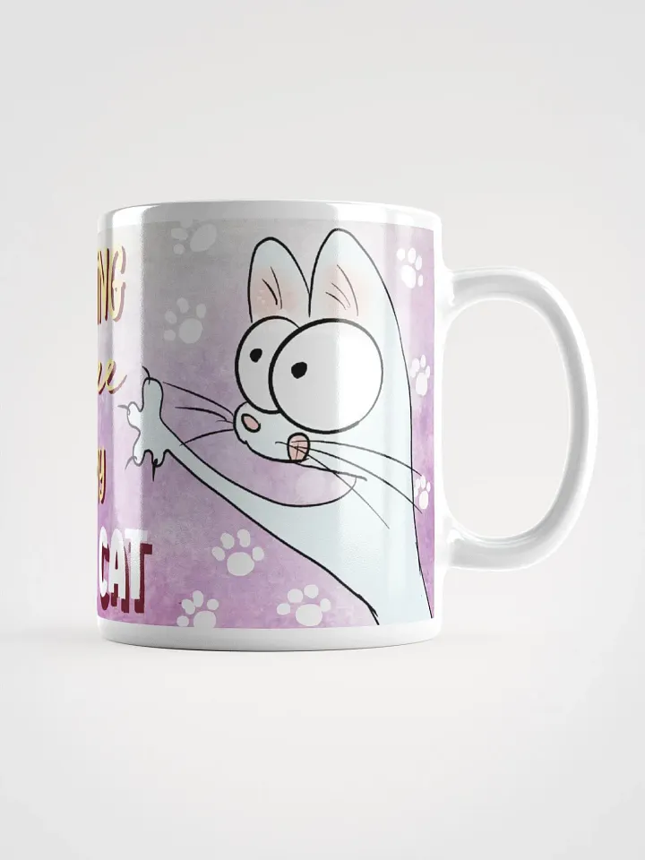 Morning Coffee with My White Cat Mug product image (1)