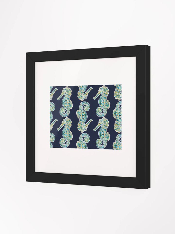 Painted Seahorse | Square Orientation Print | by Monique Faella Designs™ | Framed Coastal Wall Art | Museum-Quality Print product image (2)