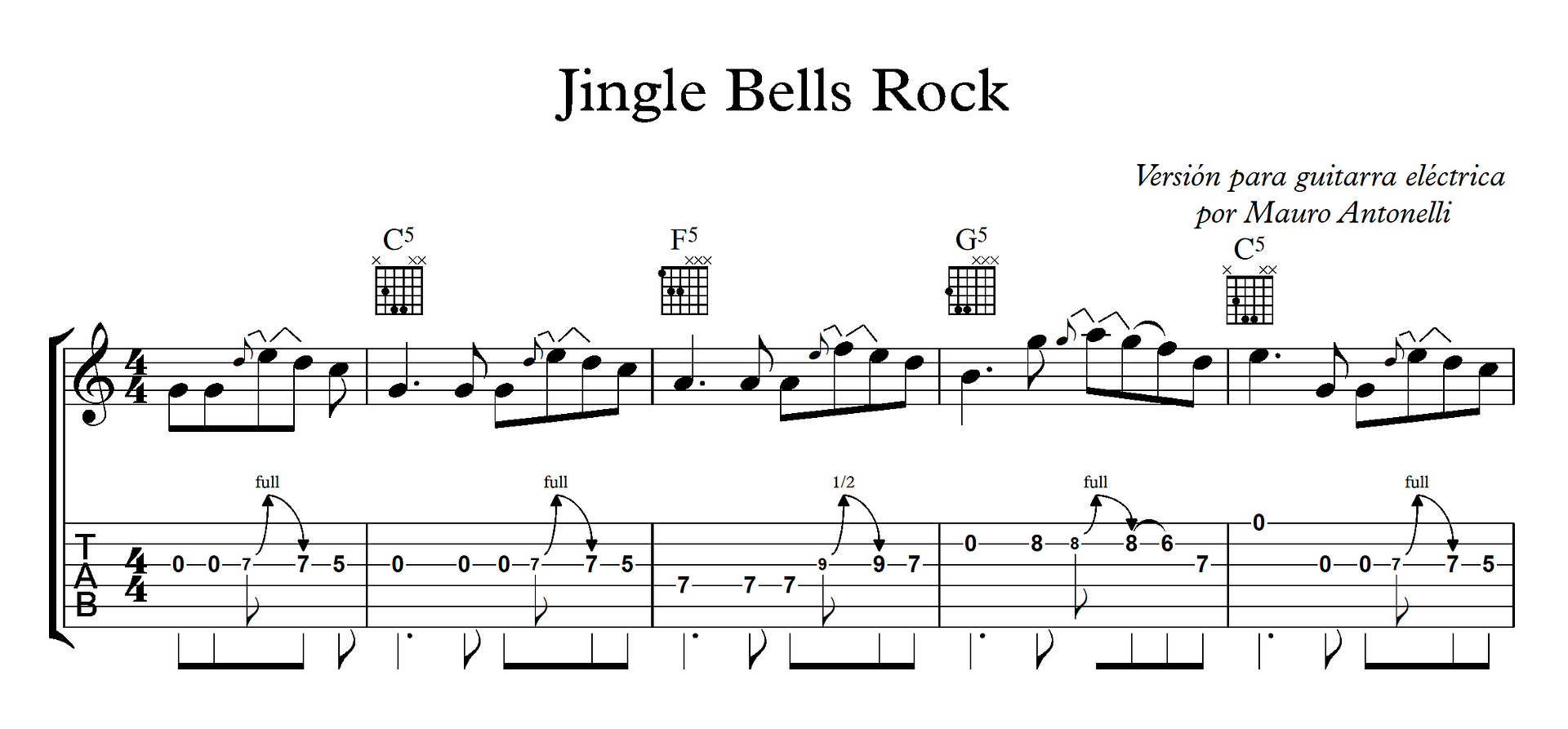 Jingle Bells - Rock - Partitura + Tabs product image (1)
