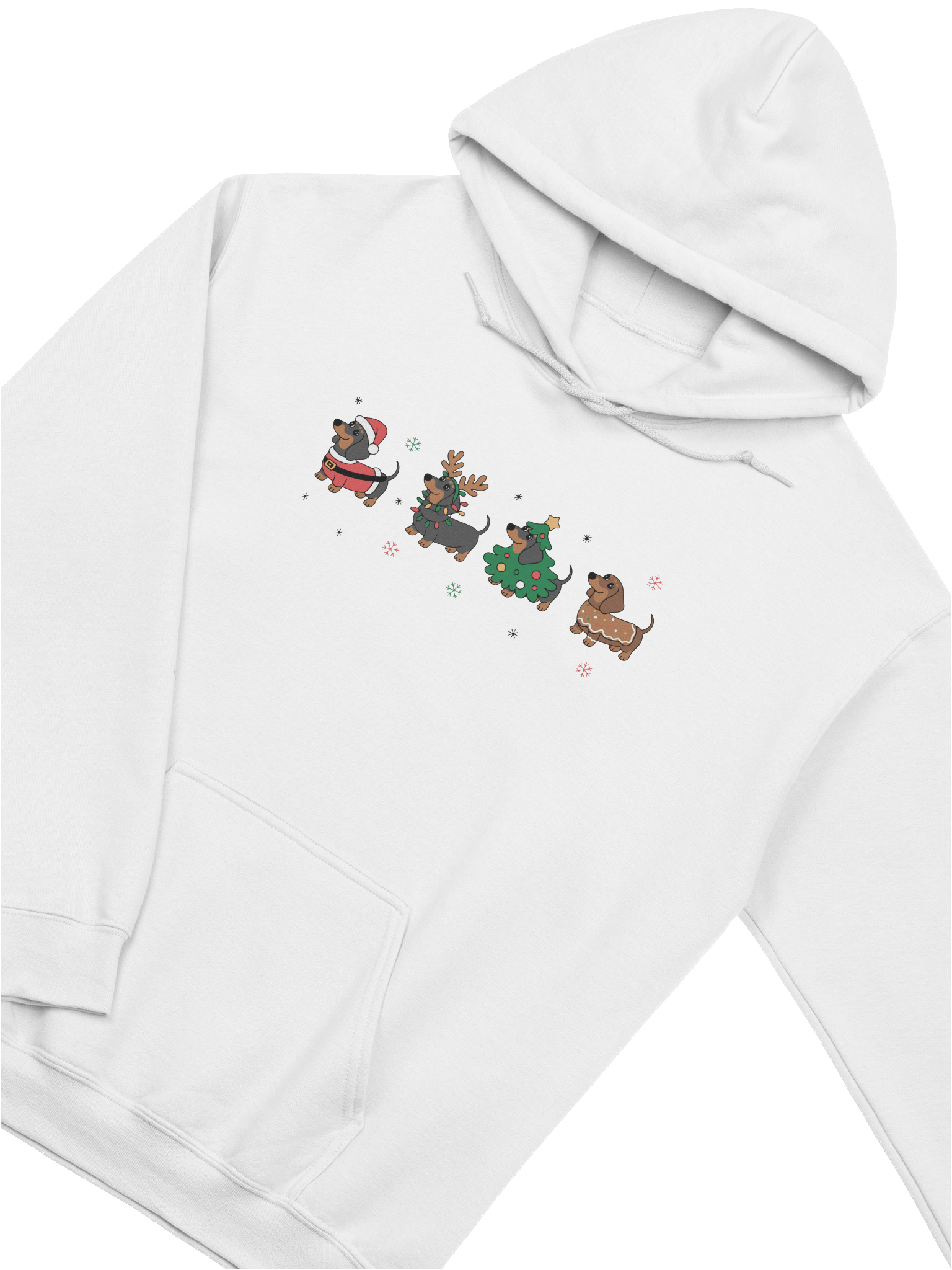 Holiday Dachshund Squad Hoodie – Cute Christmas Wiener Dog Designs product image (2)