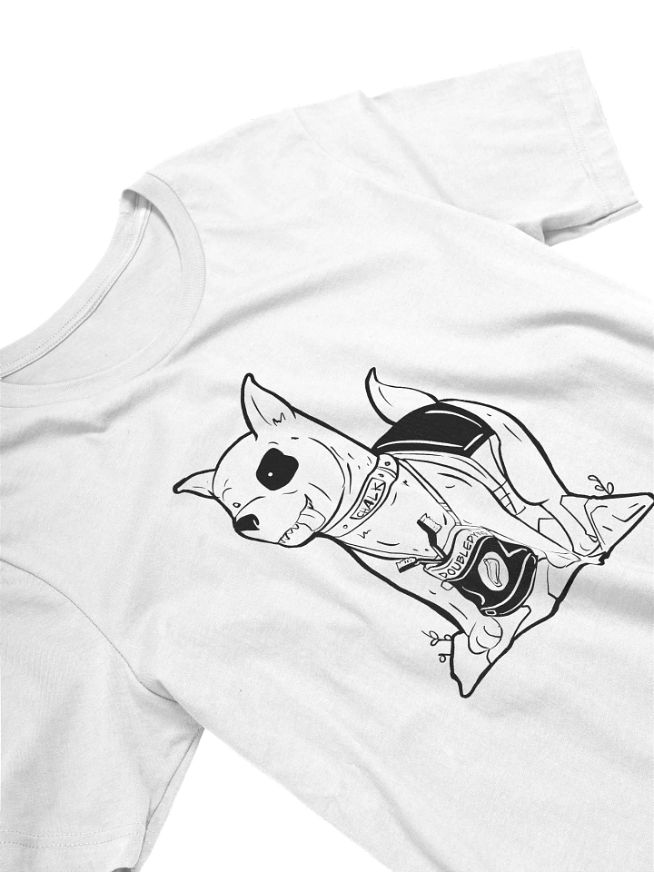 Chalk rock climbing dog T-shirt product image (2)