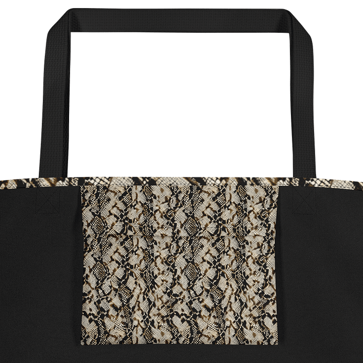 Beige Snake Pattern Tote Bag product image (2)
