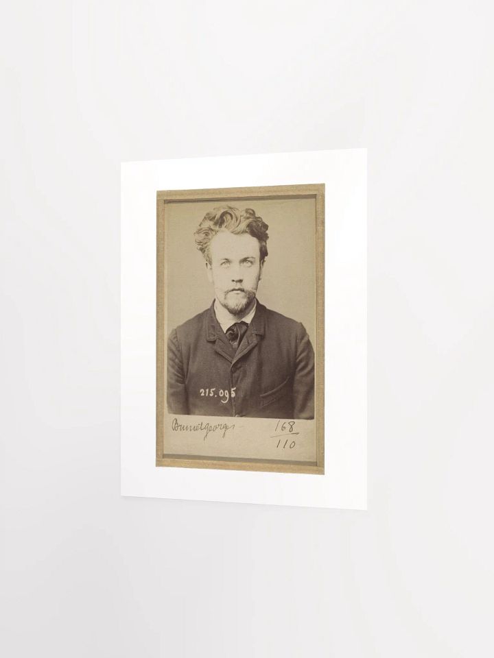 Georges Brunet Mugshot By Alphonse Bertillon (1894) - Print product image (2)