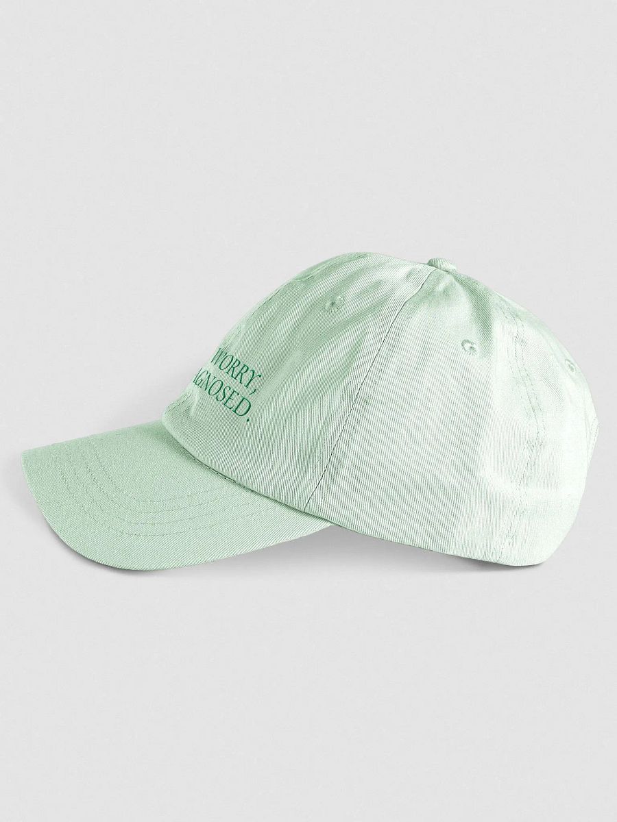 DW, IT'S DIAGNOSED. (green) embroidered pastel dad hat product image (3)