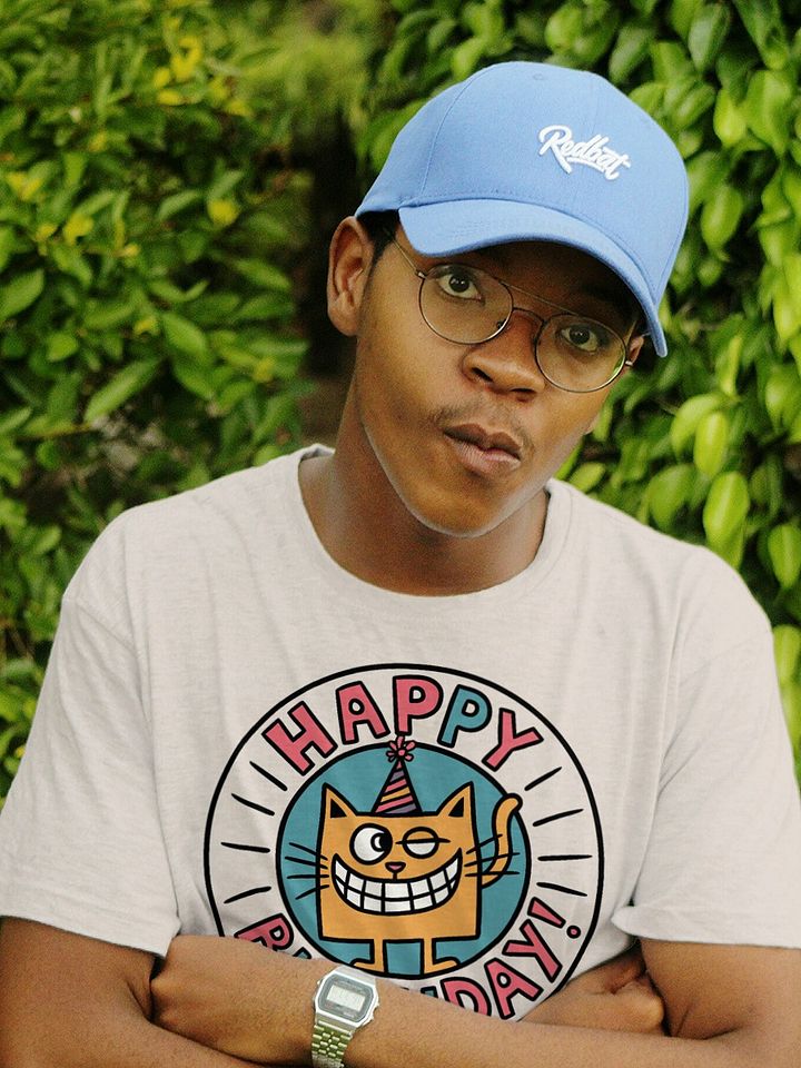 Winking Birthday Cat T-Shirt product image (1)