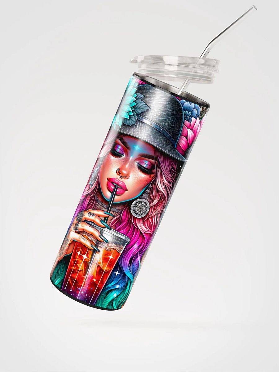 Just A Girl Who Loves Iced Tea Floral Fantasy Stainless Steel Tumbler product image (5)